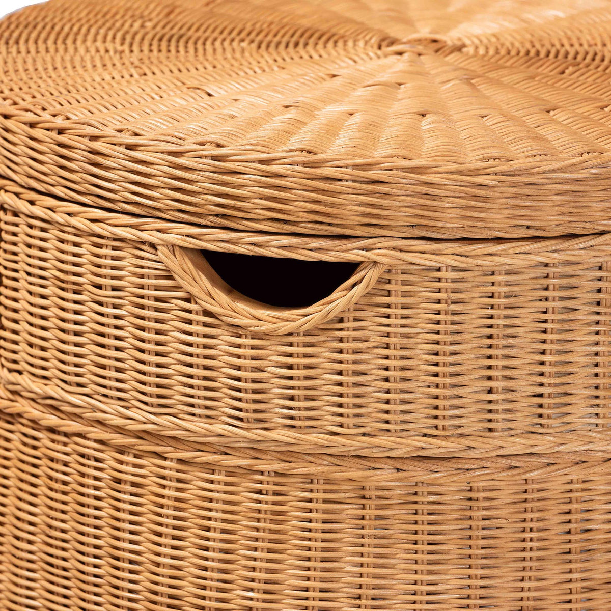 Bali & Pari Dayo Scalloped Rattan Console Table