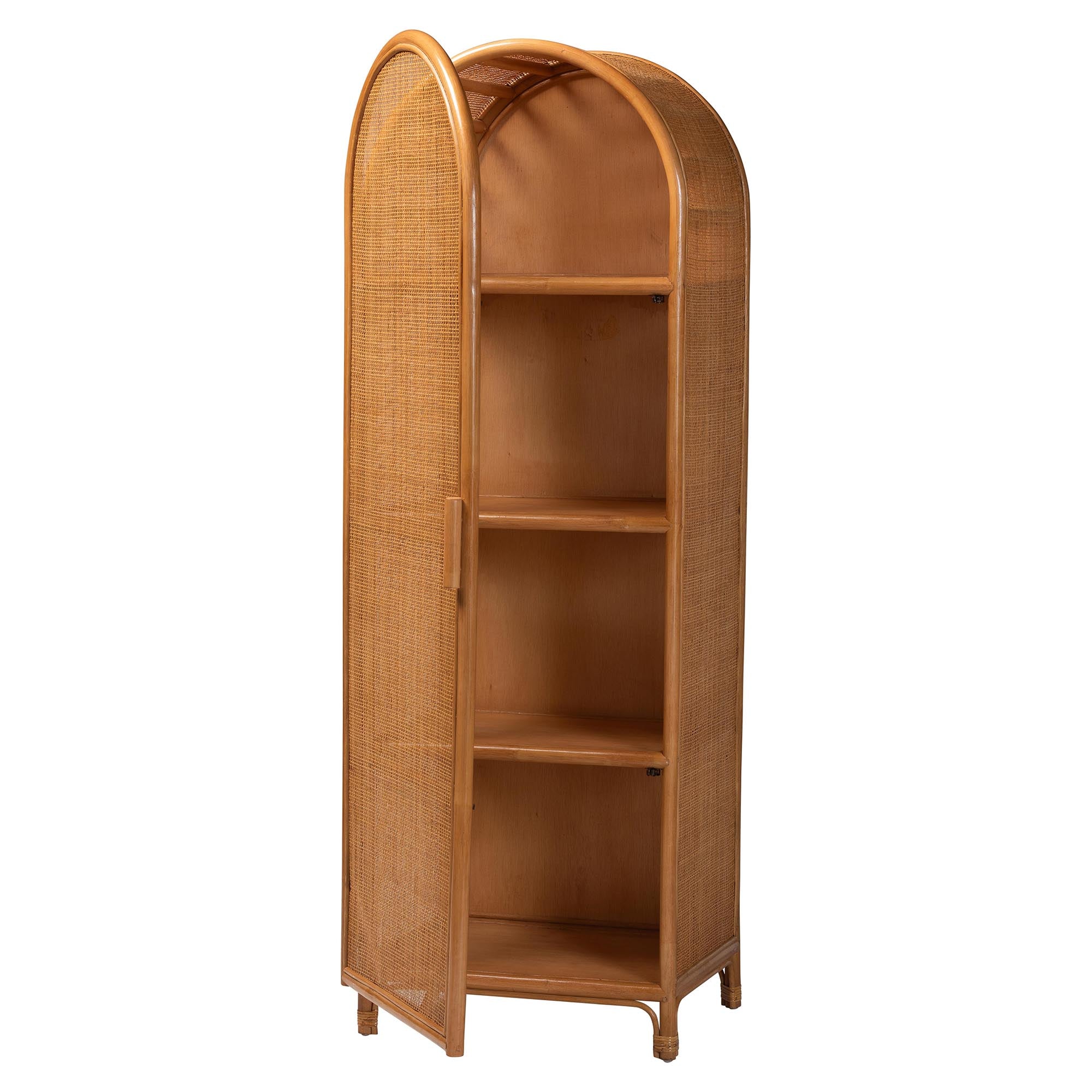 Bali & Pari Paloma Arched Rattan Accent Cabinet