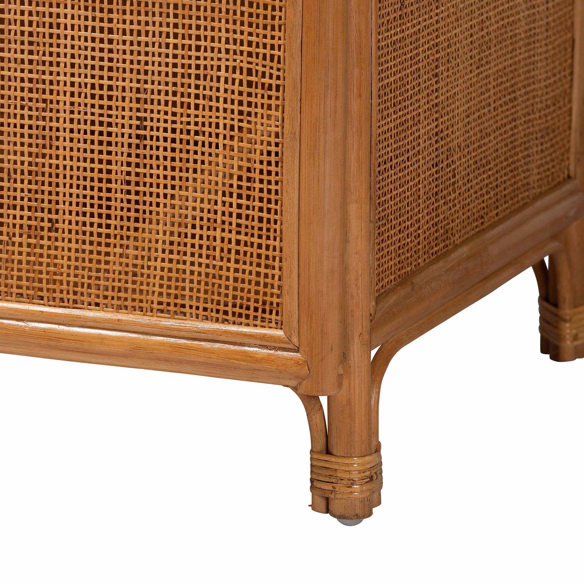 Bali & Pari Paloma Arched Rattan Accent Cabinet