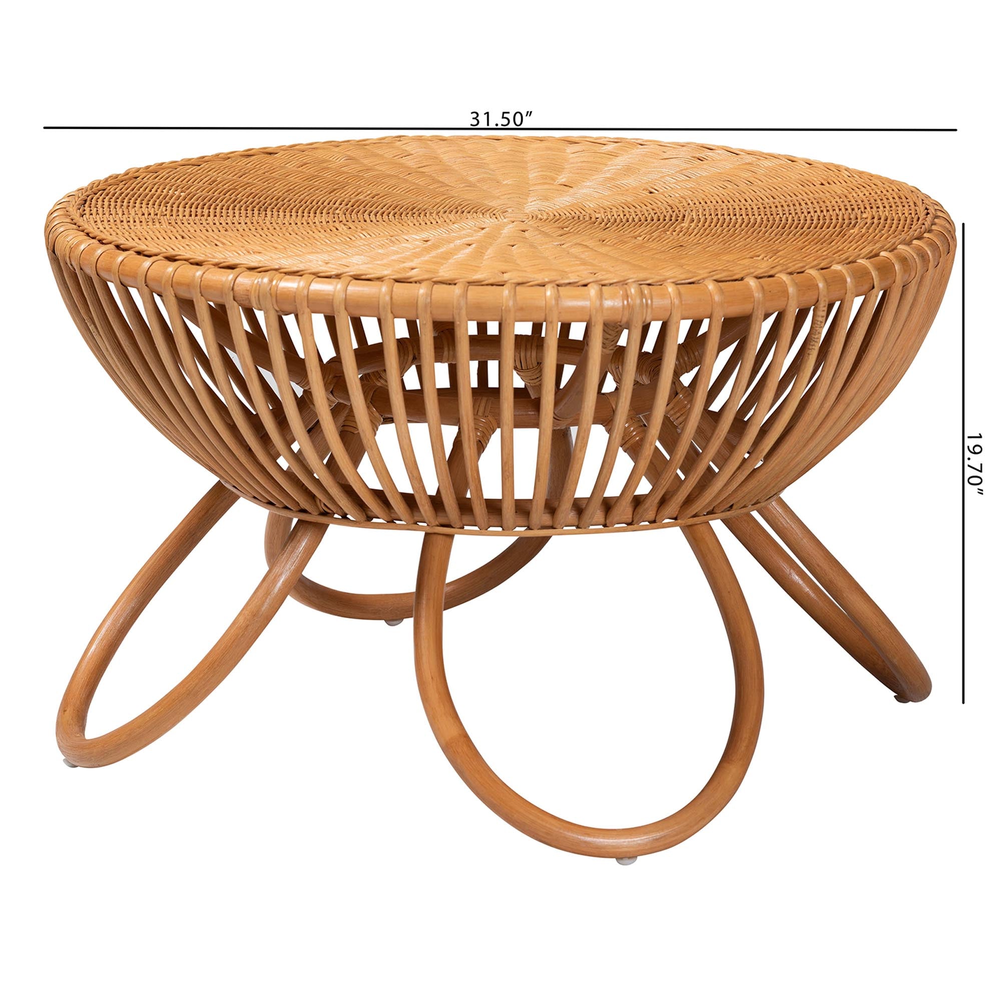 Bali & Pari Abel Rattan Coffee Table