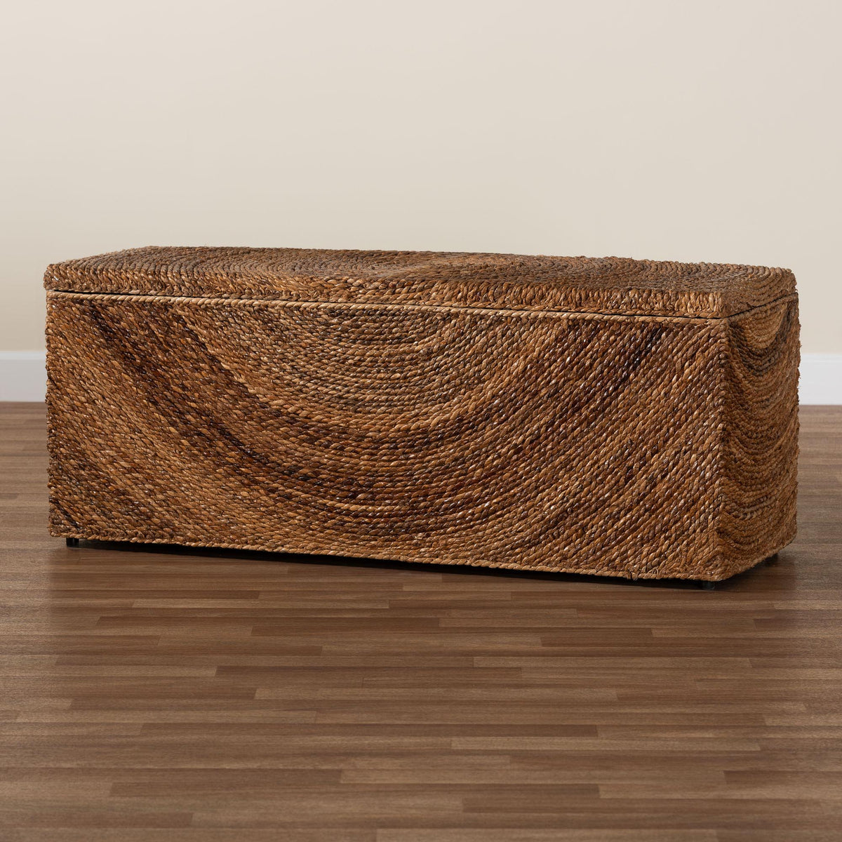 Bali & Pari Verino Handwoven Seagrass Storage Bench