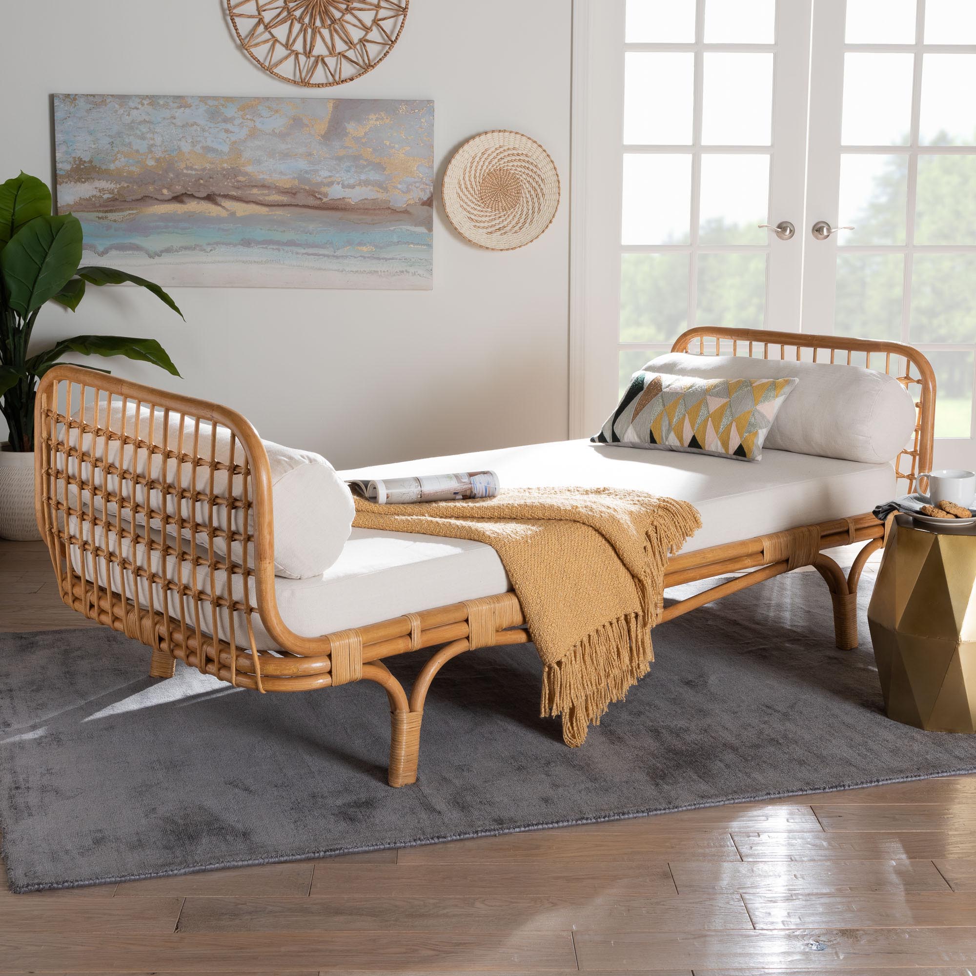 Bali & Pari Aiko Handwoven Rattan Daybed