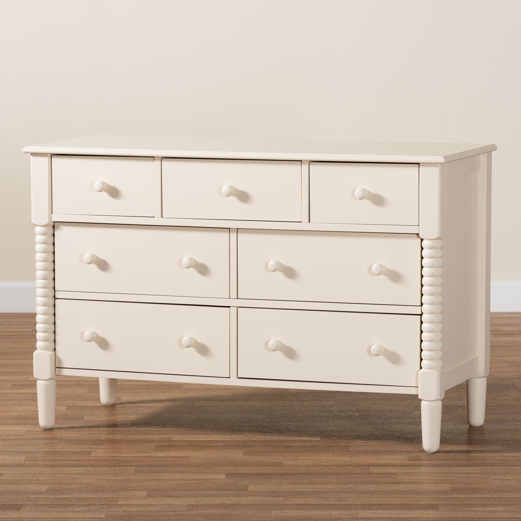 Braith Farmhouse Spindle Wood 7-Drawer Dresser