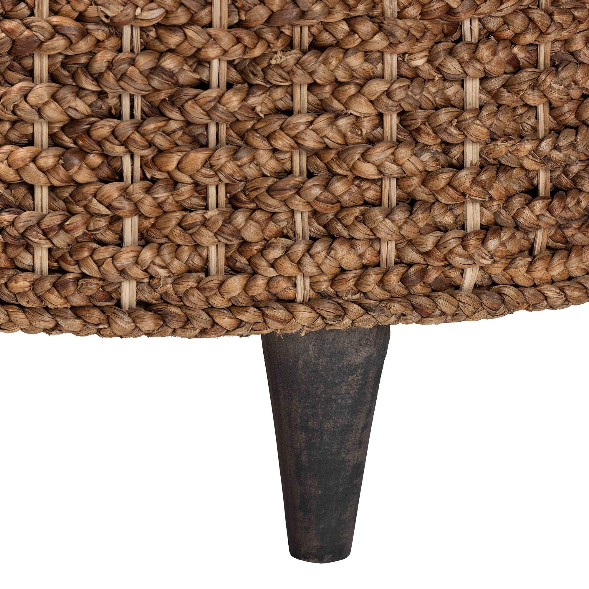Bali & Pari Bailey Handwoven Seagrass Storage Ottoman