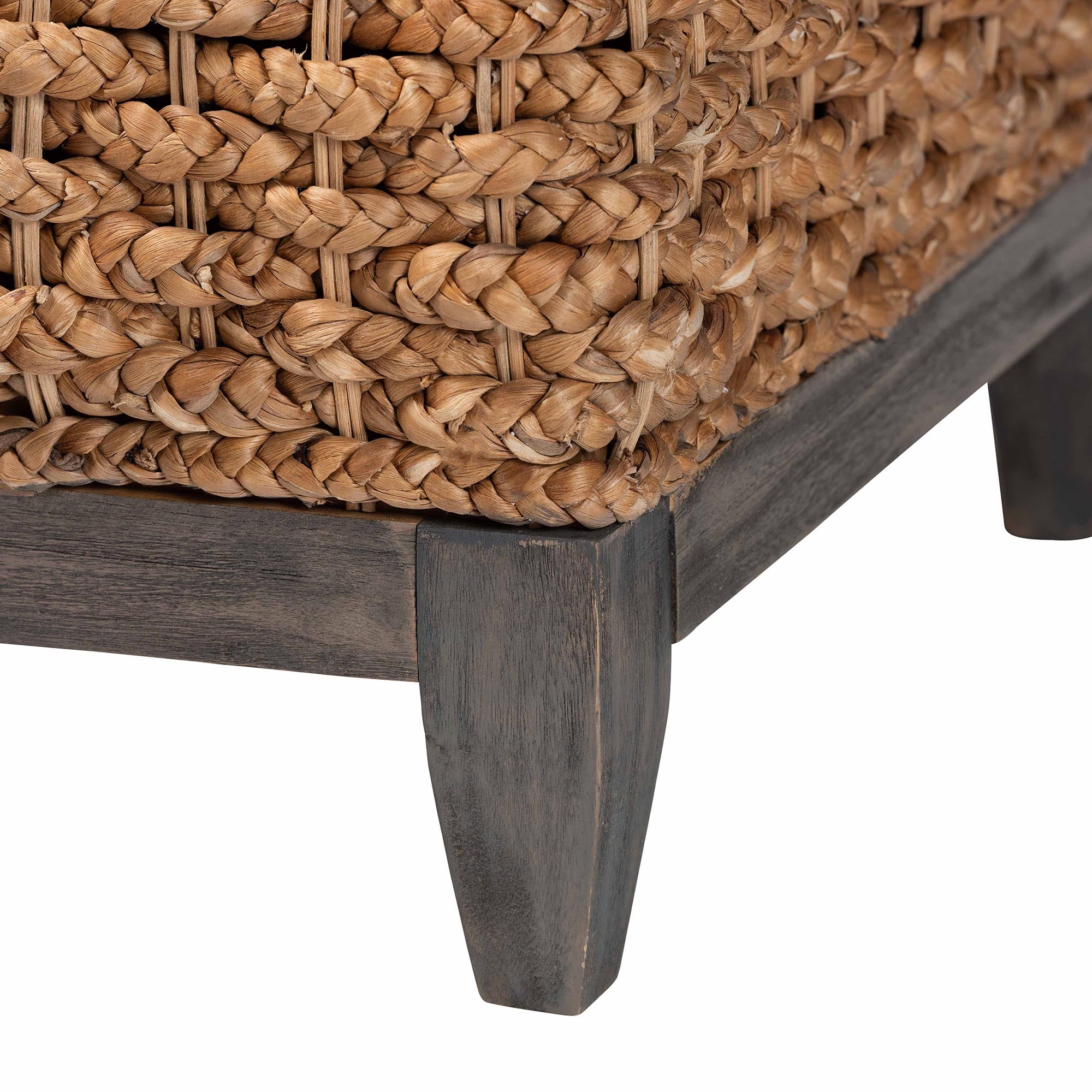 Bali & Pari Bailey Handwoven Seagrass Storage Ottoman