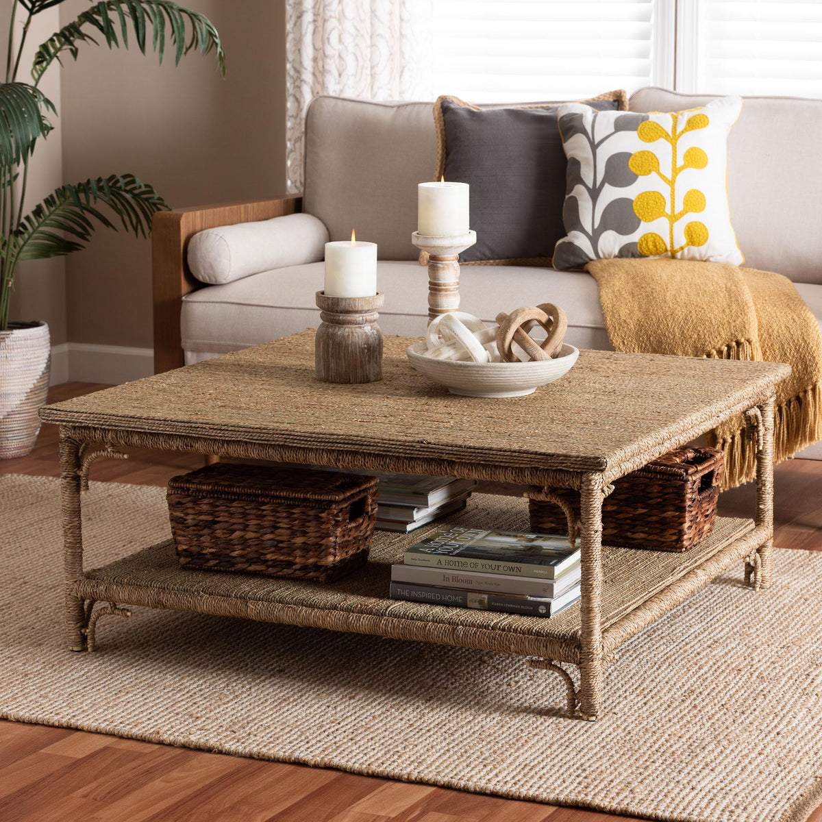 Bali & Pari Ganit Handwoven Seagrass Coffee Table