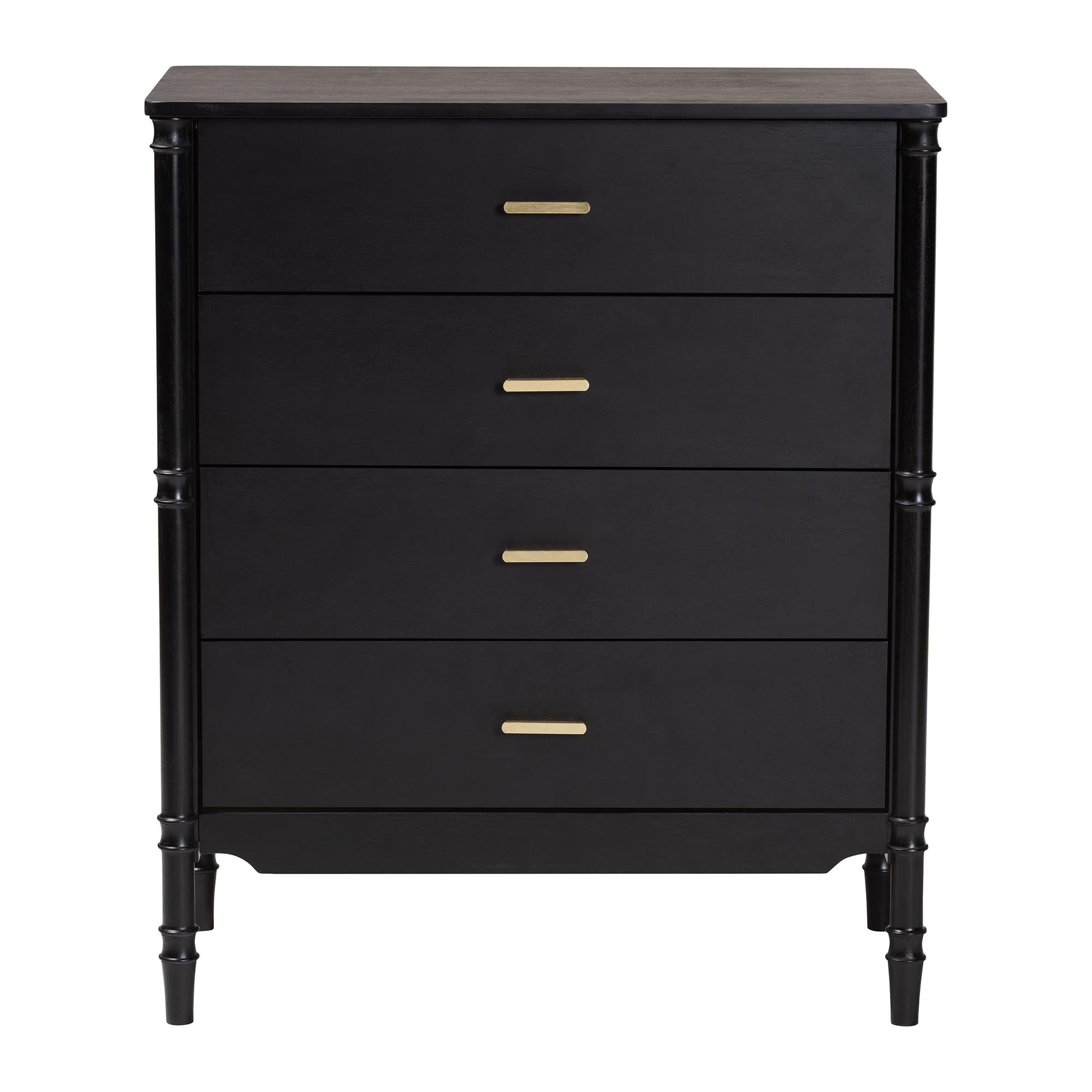 Marisela Wood Chest of Drawers with Handles 4-Drawer Vertical Storage Dresser