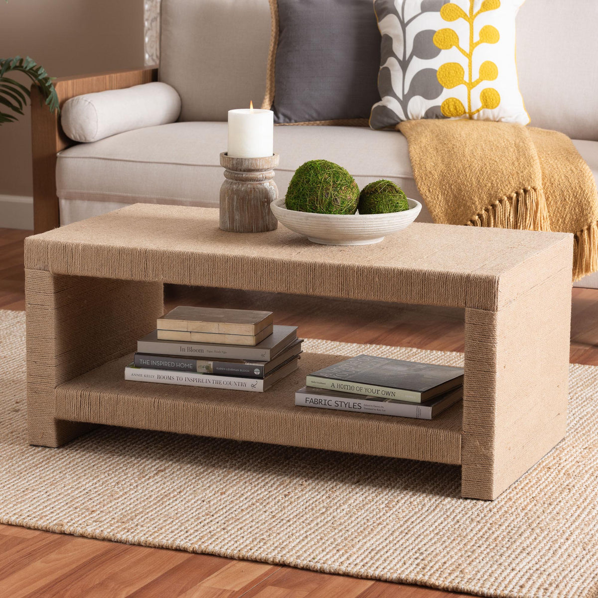 Bali & Pari Adaya Handwoven Jute Coffee Table