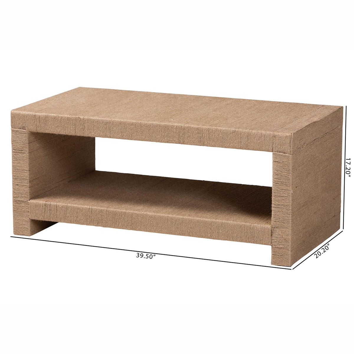 Bali & Pari Adaya Handwoven Jute Coffee Table