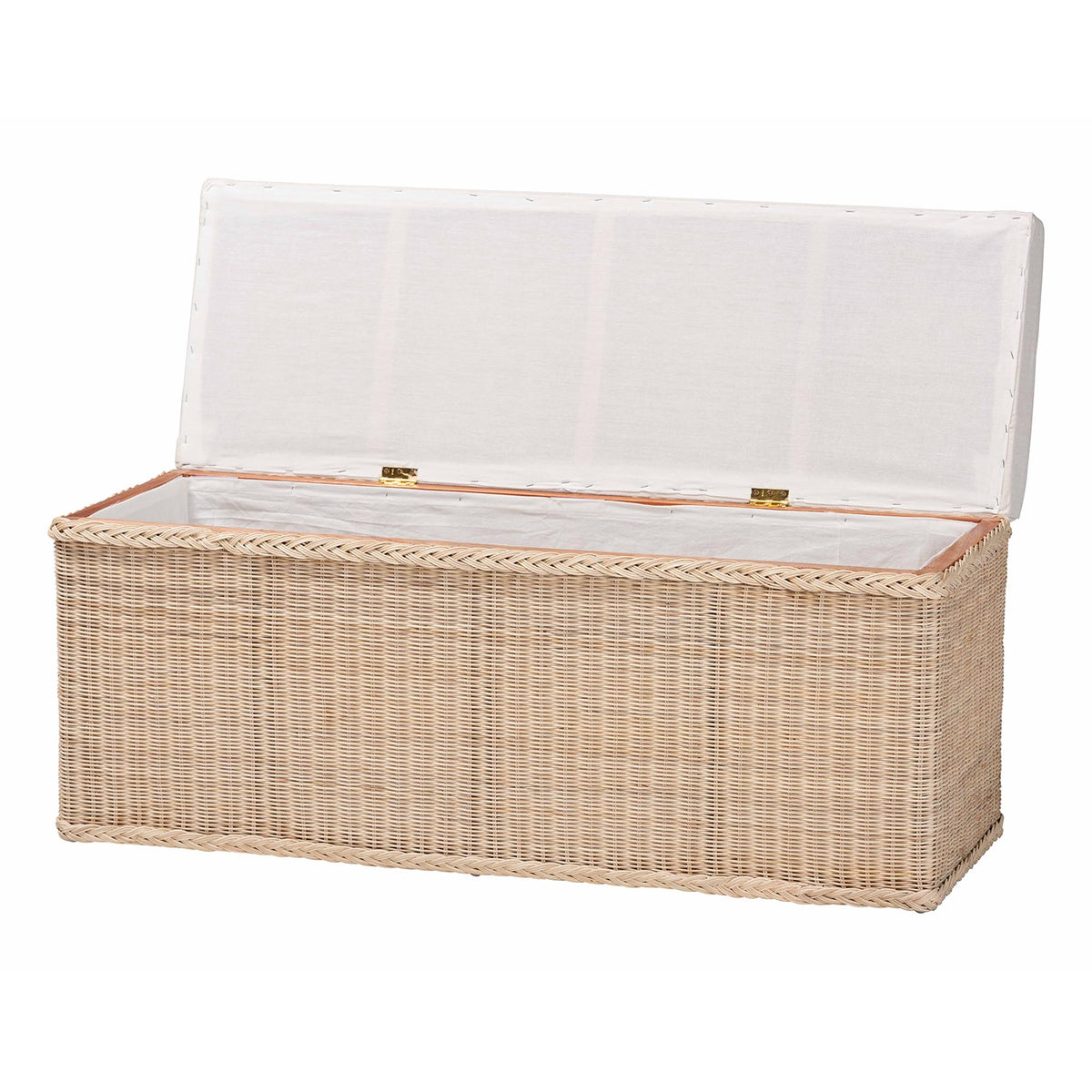 Bali & Pari Barid Braided Rattan Storage Bench