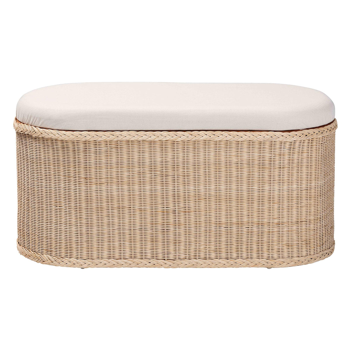 Bali & Pari Barid Braided Rattan Storage Bench