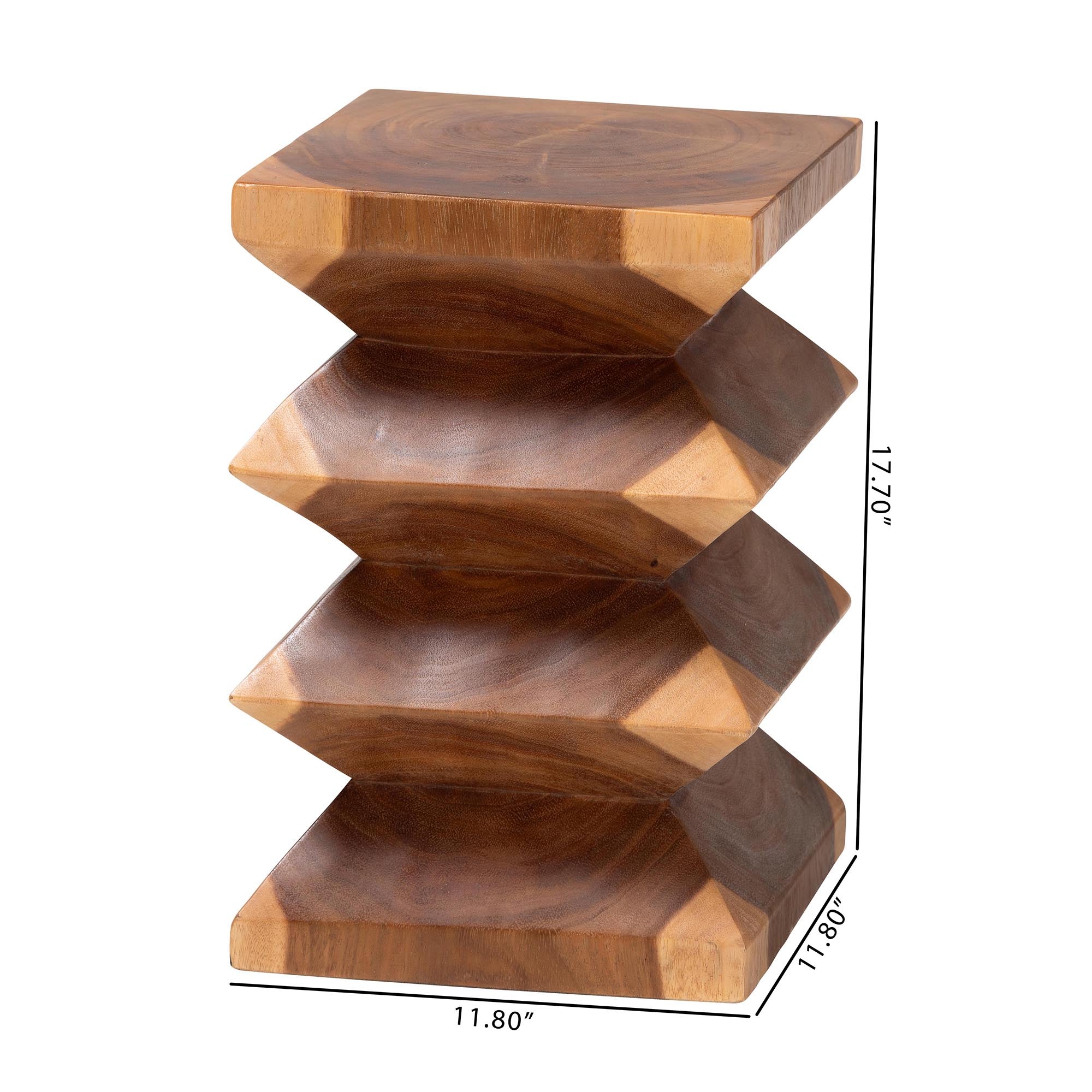 Bali & Pari Malati Solid Suar Wood Side Table