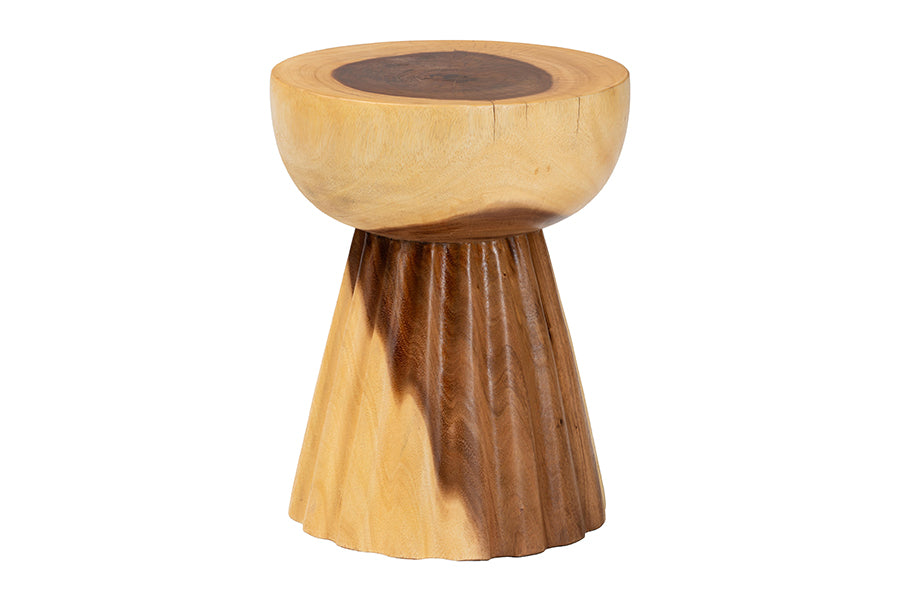 Bali & Pari Alara Hand-carved Suar Wood Side Table
