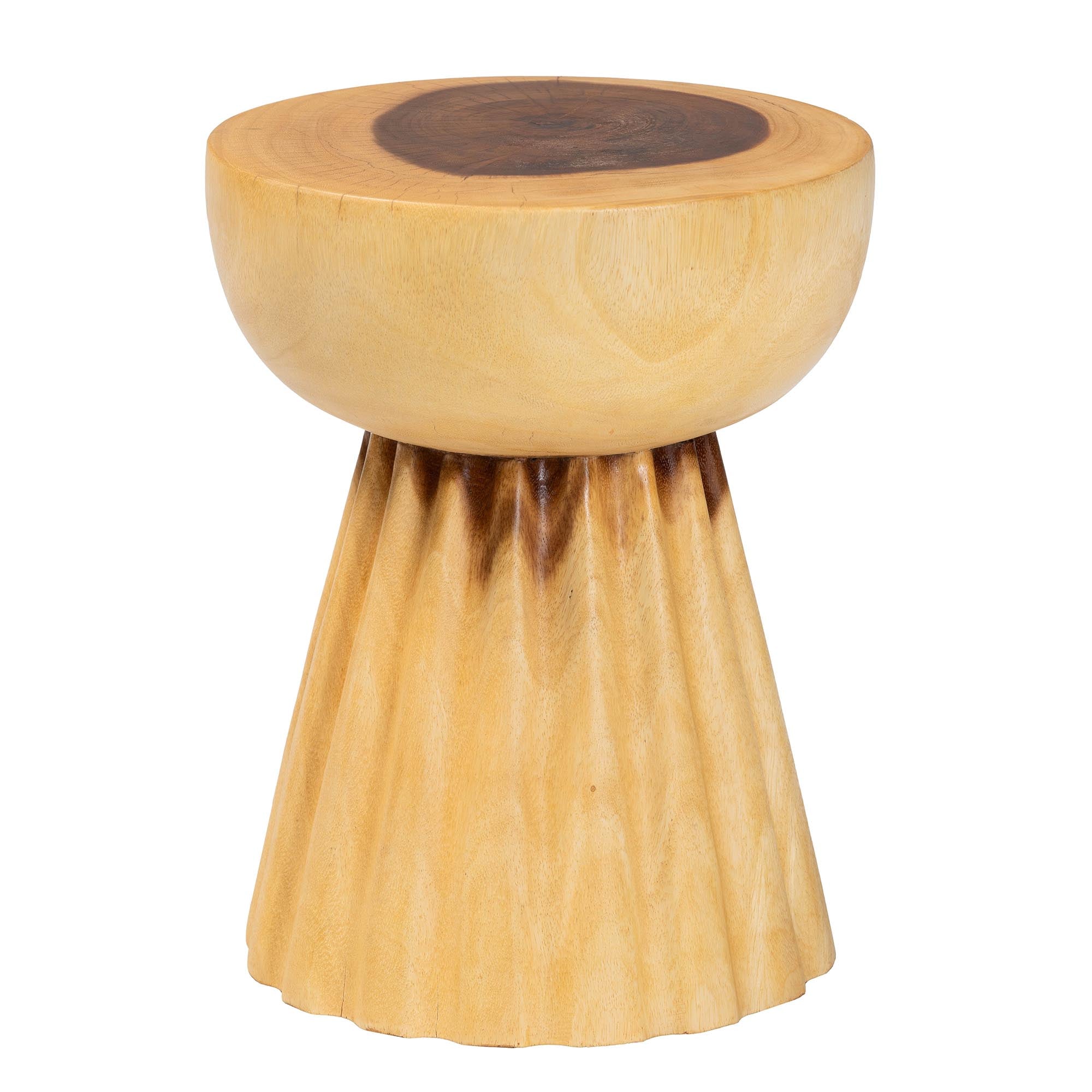 Bali & Pari Alara Hand-carved Suar Wood Side Table