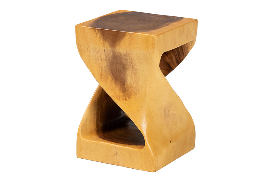 Bali & Pari Rapha Hand-carved Suar Wood Side Table