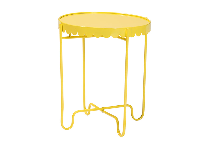 Laverne Yellow Metal Side Table