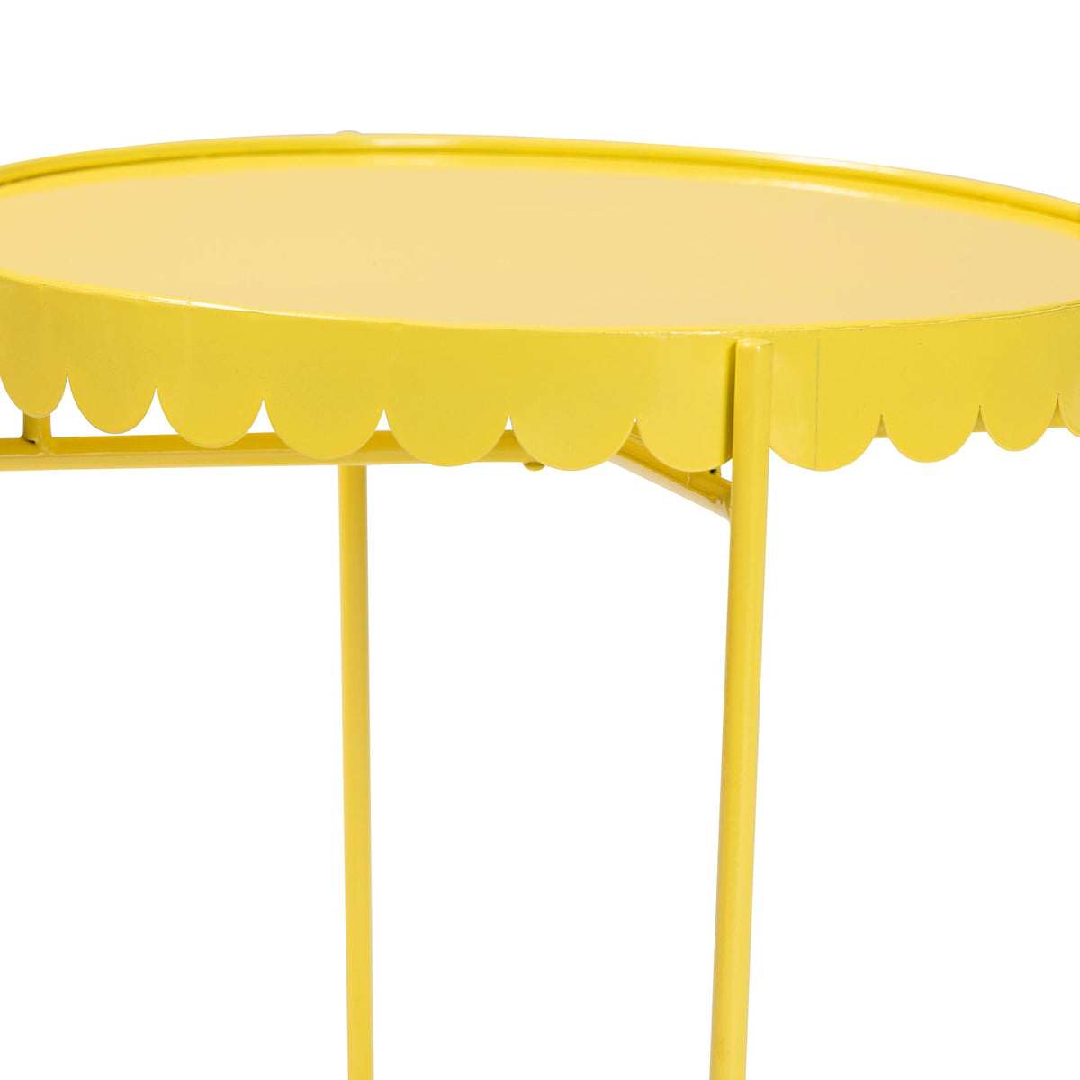 Laverne Yellow Metal Side Table