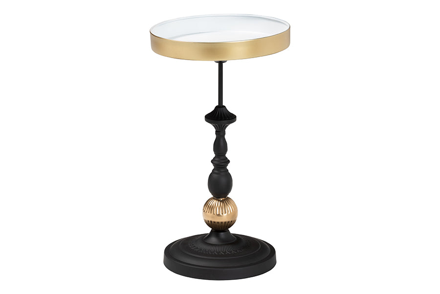Javion Modern Glam Round Accent Side Table