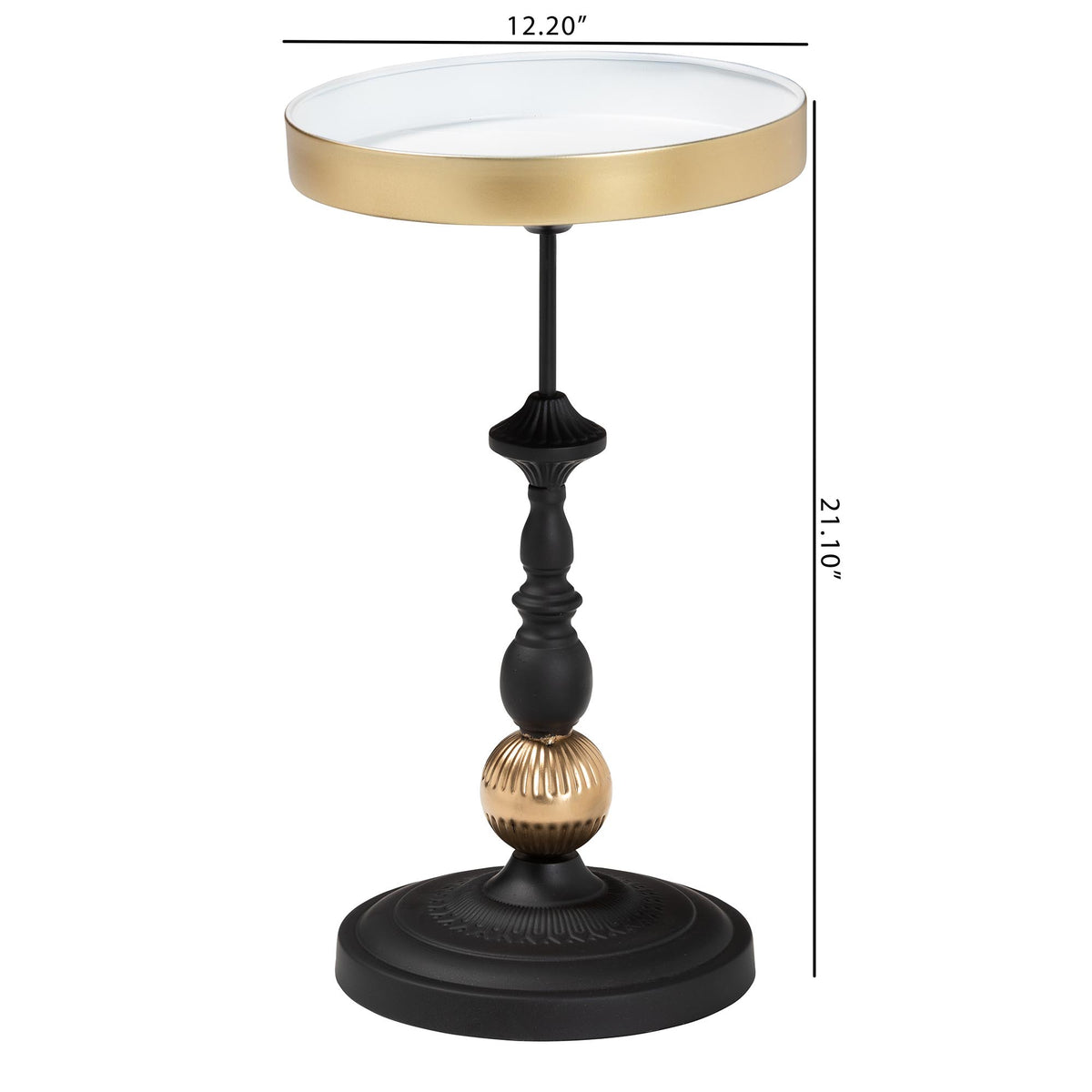 Javion Modern Glam Round Accent Side Table