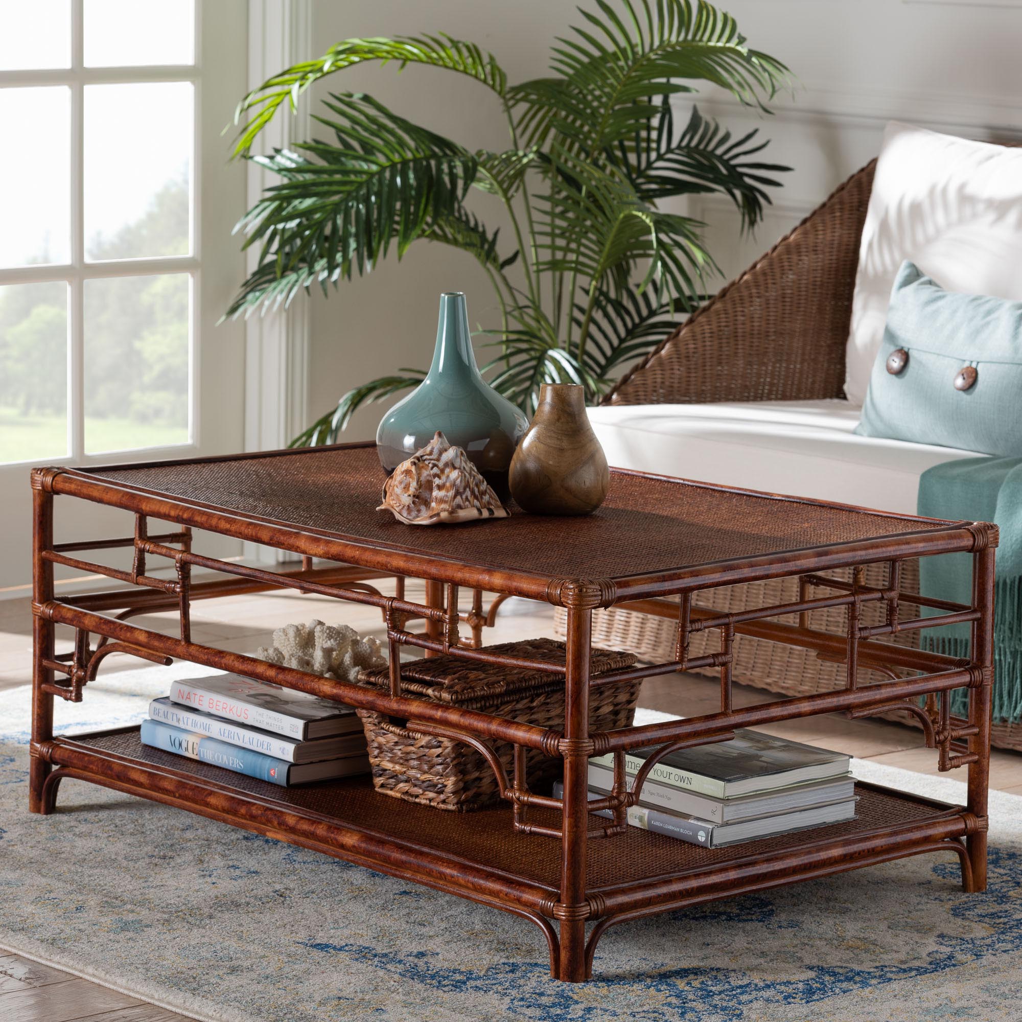 Bali & Pari Sebalio Tortoise Rattan Coffee Table