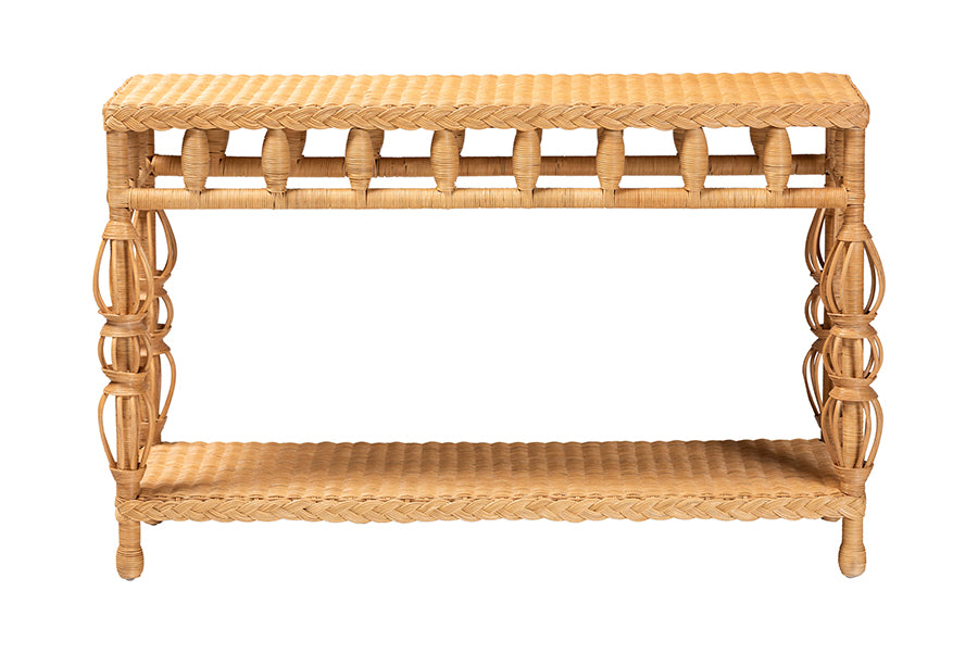Bali & Pari Dolby Rattan Console Table