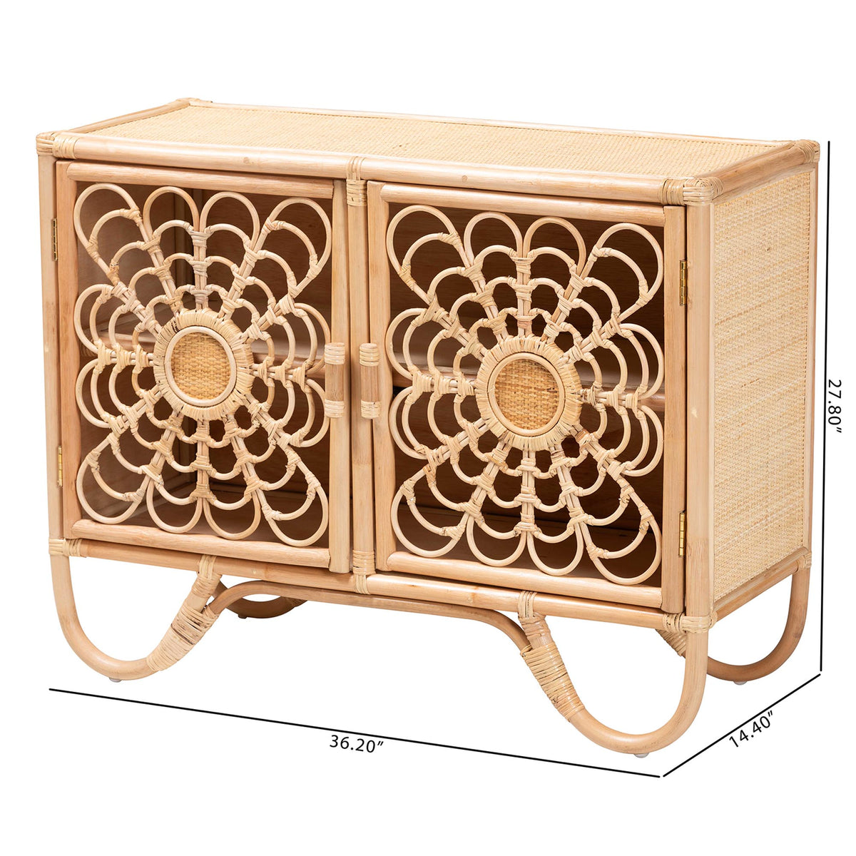 Bali & Pari Acelin Rattan Storage Cabinet