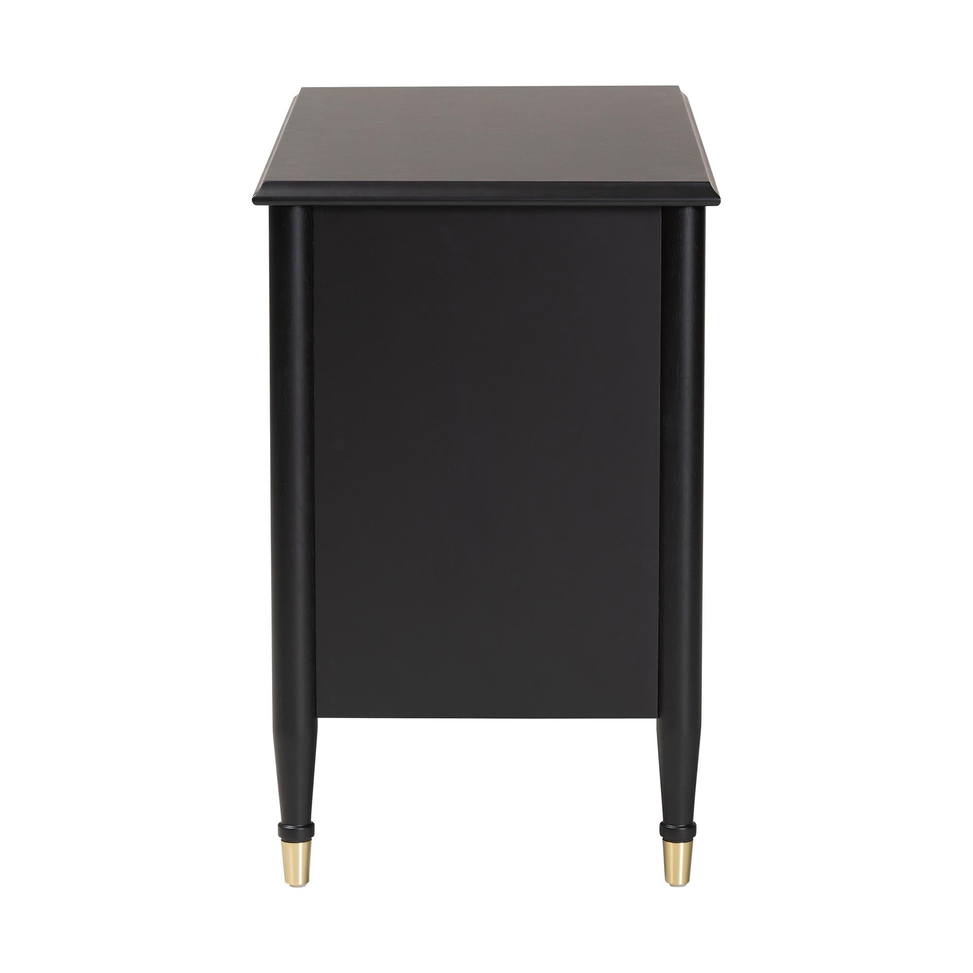 Tamra Wood Chest with Drawers Bedroom Storage Unit with Metallic Accents, 6-Drawer Modern Transitional Bedroom Storage Solution