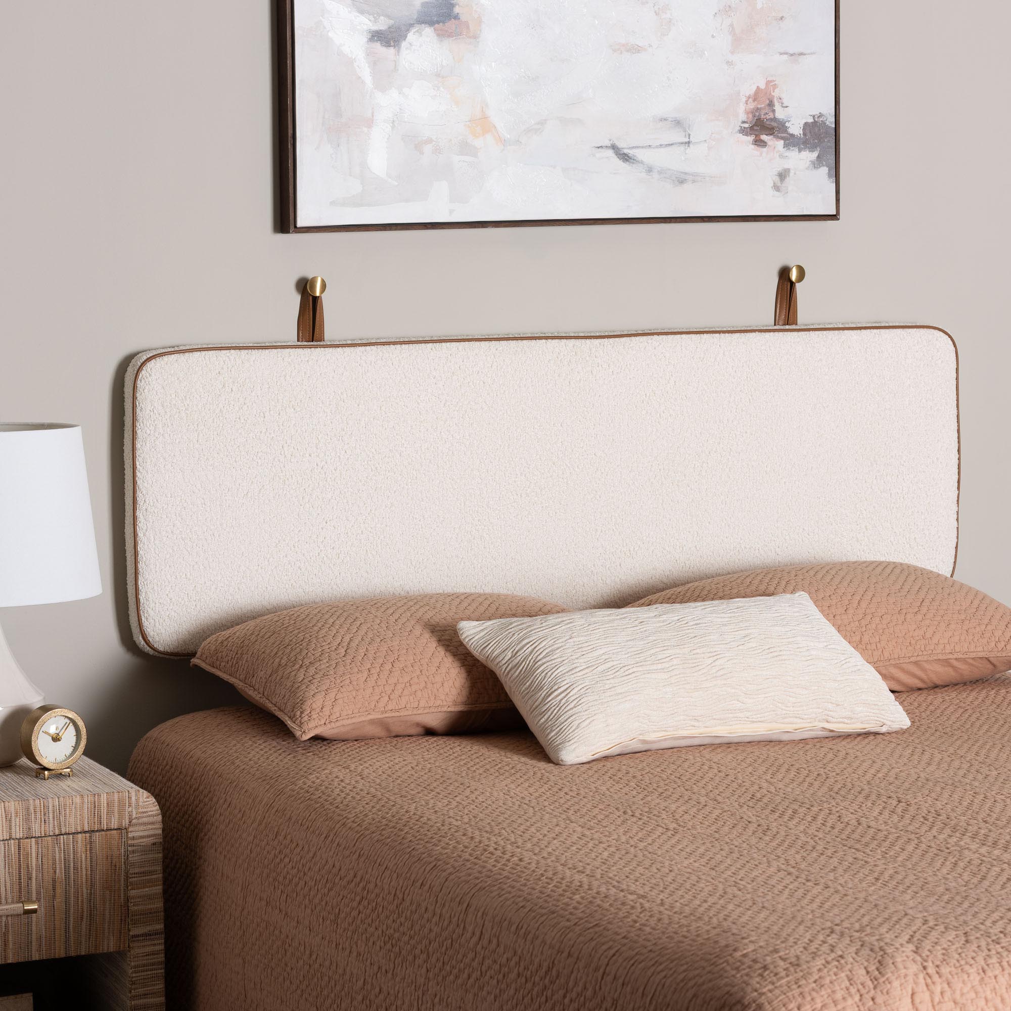 Belden Boucle Upholstered Wall-Mounted Headboard