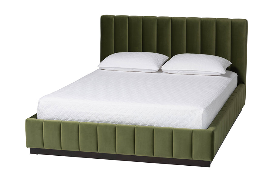 Granger Velvet Upholstered Platform Bed