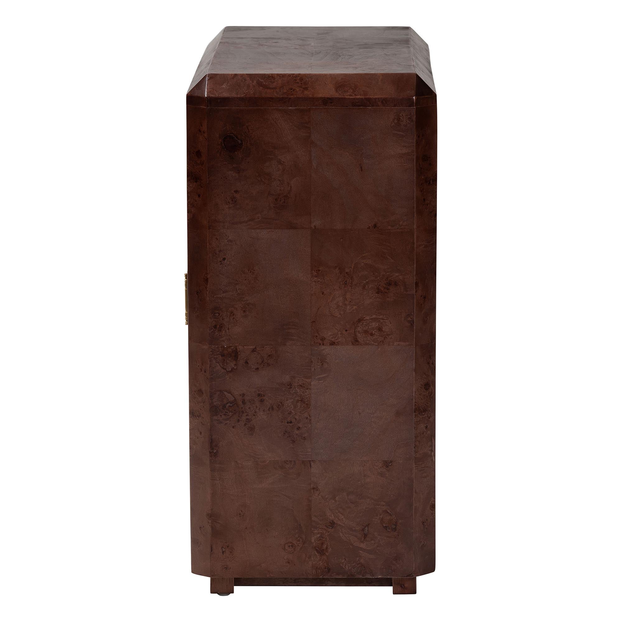 Bali & Pari Valora Real Burl Wood Storage Cabinet