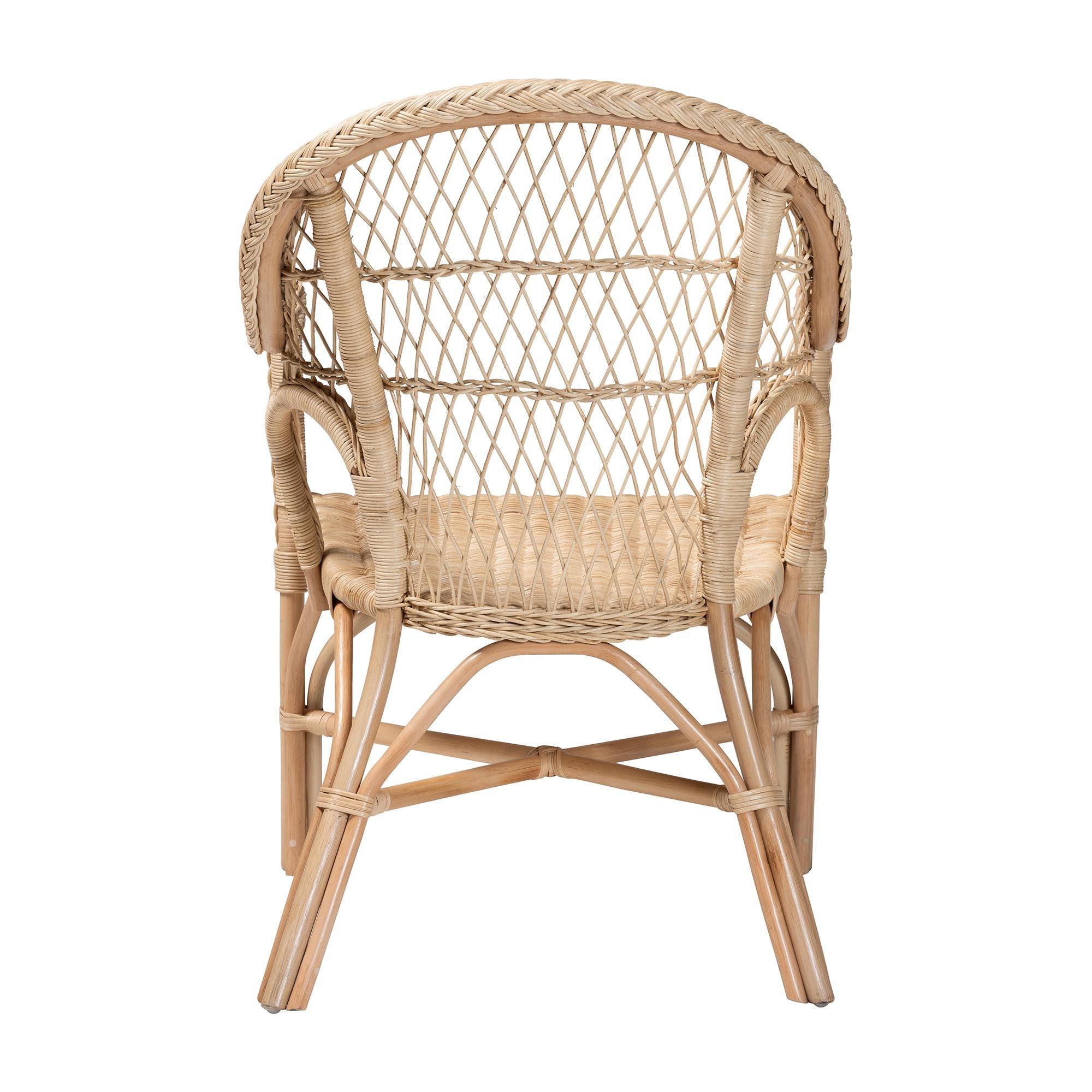 Bali & Pari Zaira Modern Bohemian Rattan Arm Chair