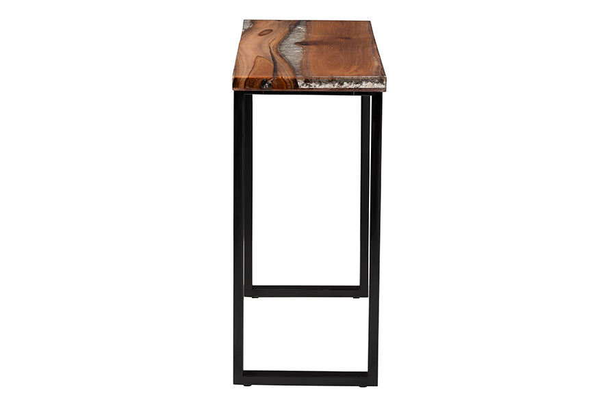 Bali & Pari Apio Wood Epoxy Resin Console Table