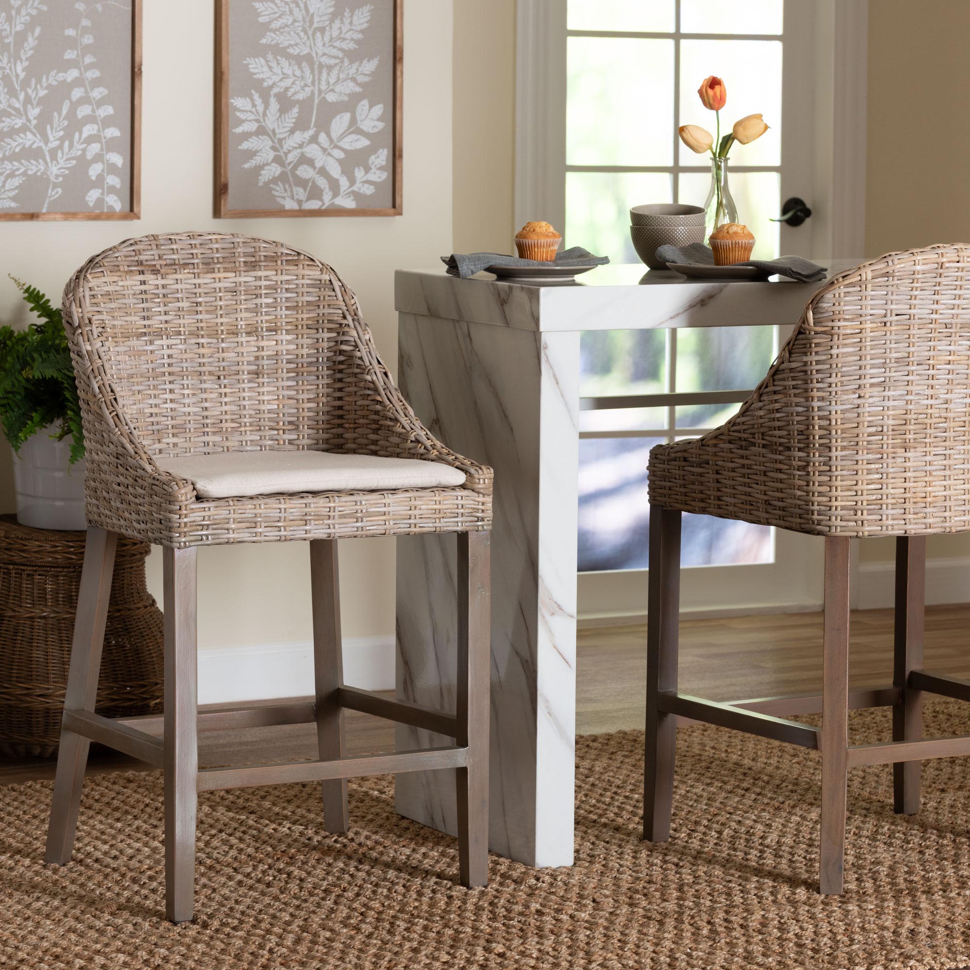 Bali & Pari Lara Kubu Rattan Counter Stool