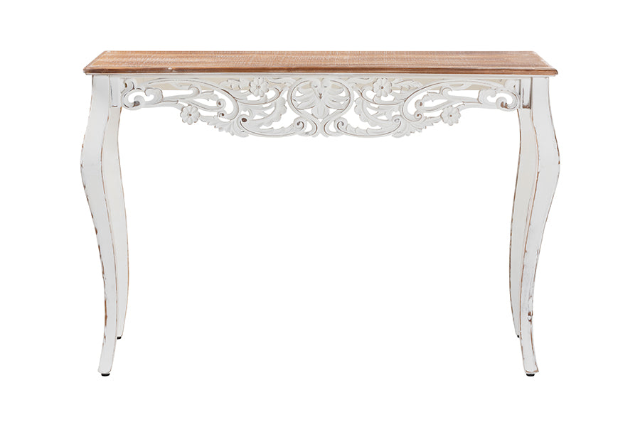 Riquin Distressed Wood Console Table