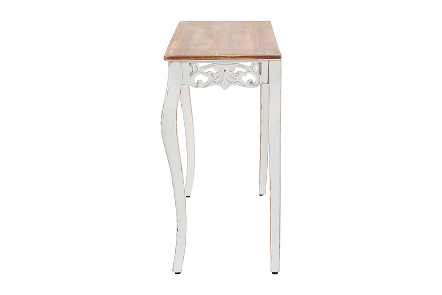 Riquin Distressed Wood Console Table