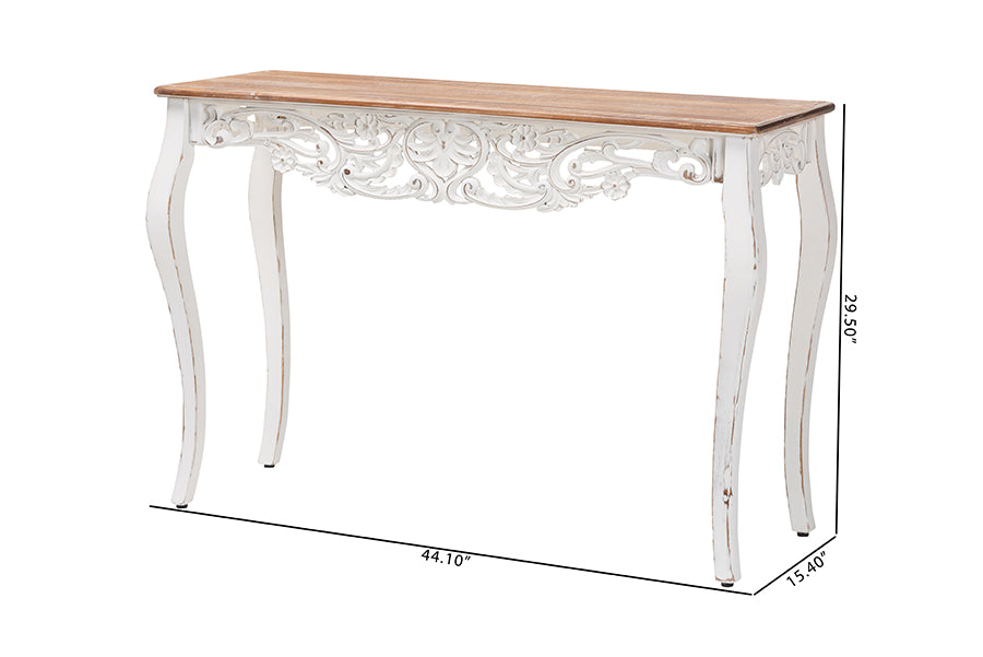 Riquin Distressed Wood Console Table