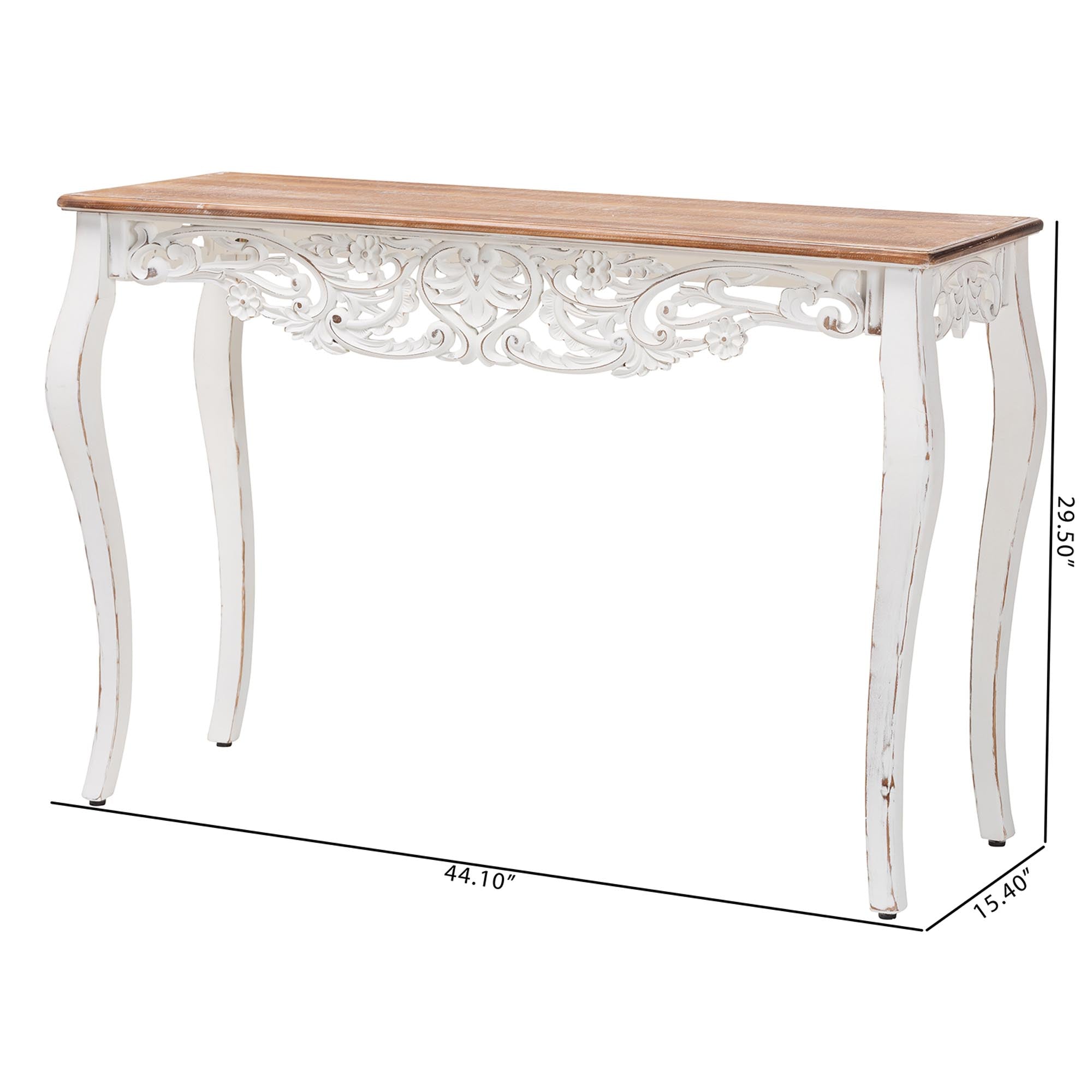 Riquin Distressed Wood Console Table