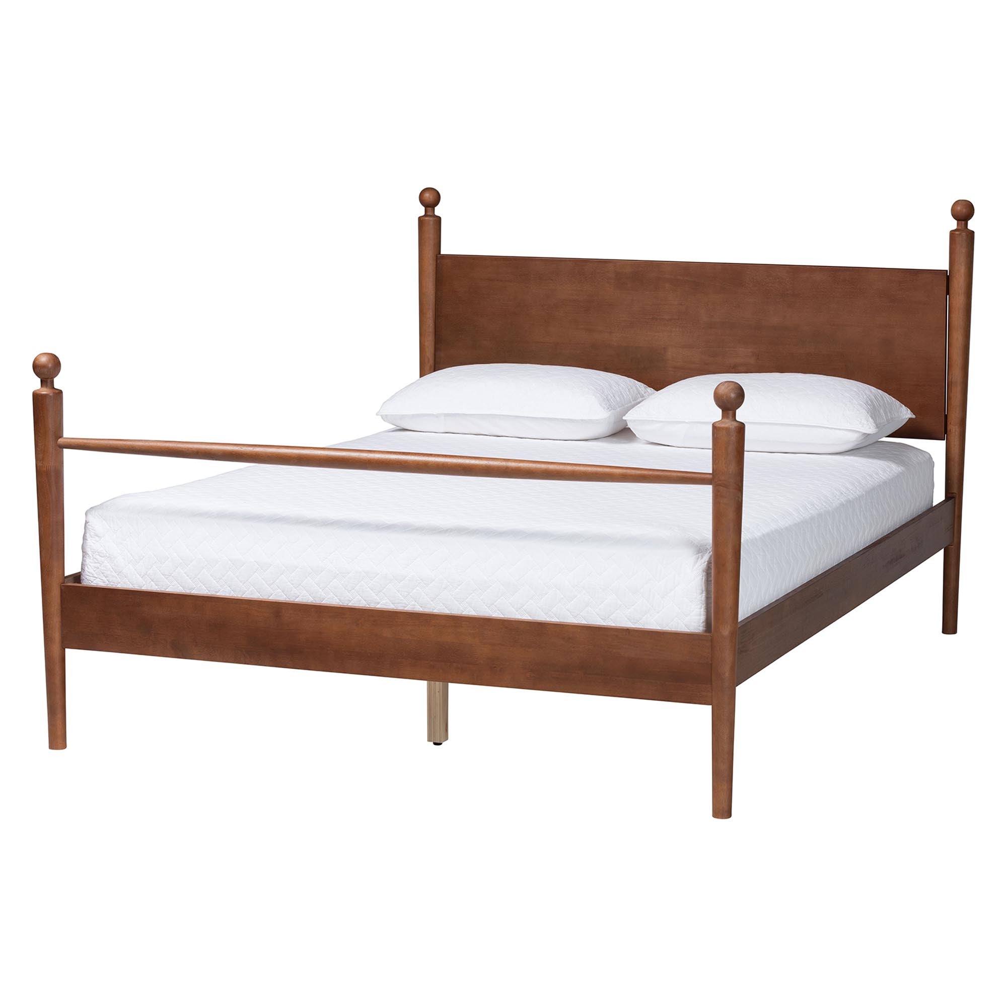 Gianetta Wood Platform Bed Traditional Poster Bed Frame