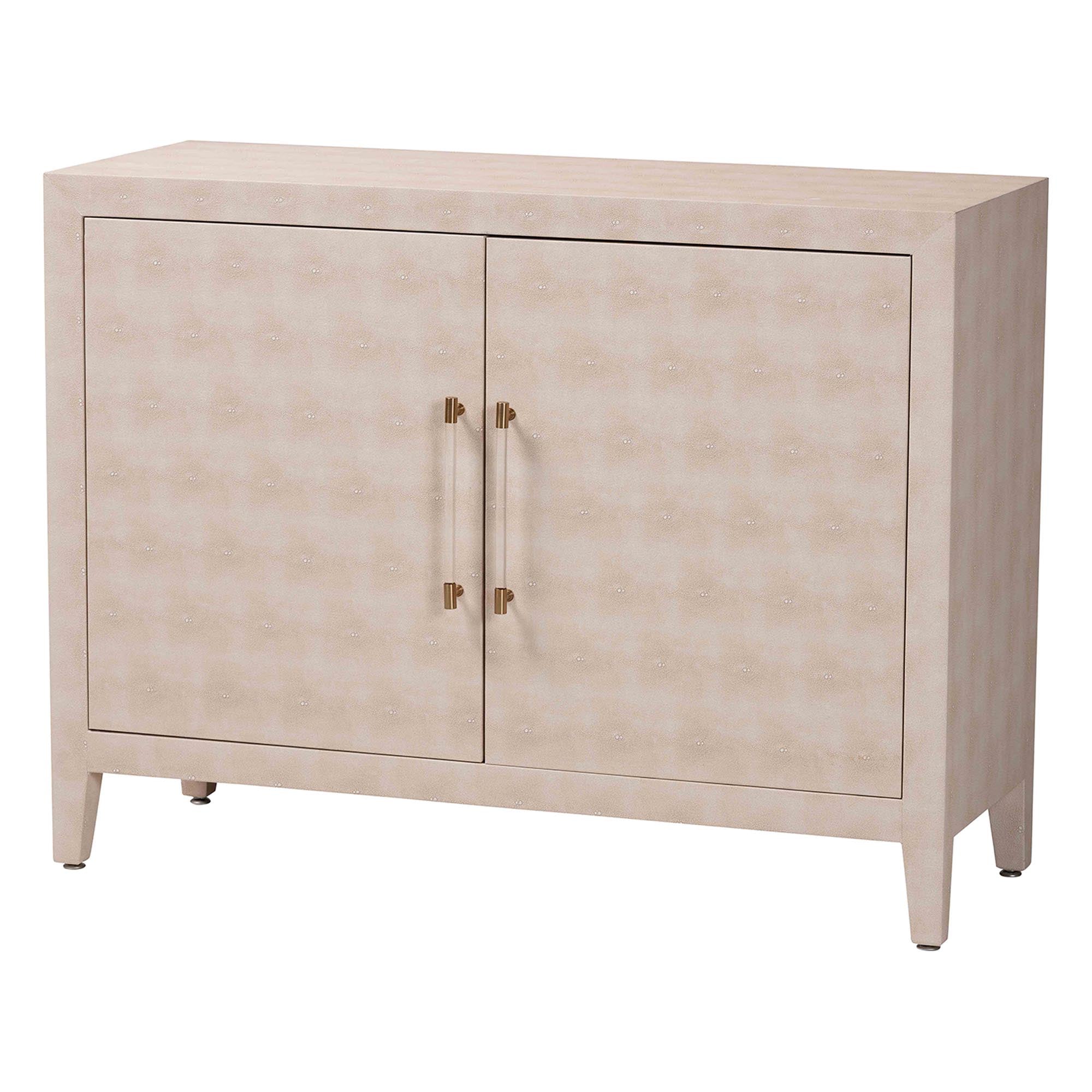 Nira Faux Shagreen Storage Cabinet