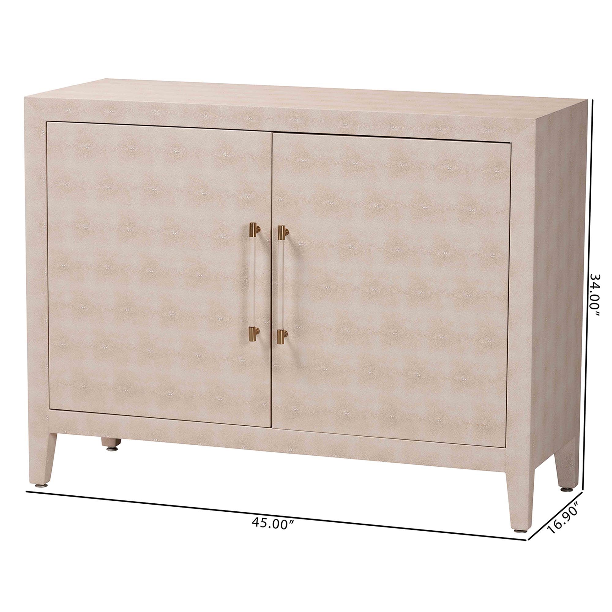 Nira Faux Shagreen Storage Cabinet