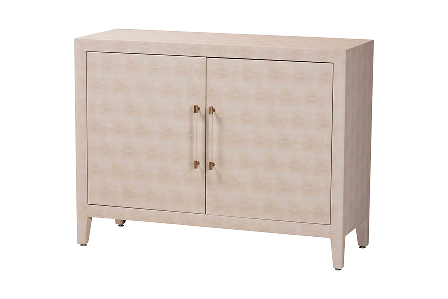 Nira Faux Shagreen Storage Cabinet