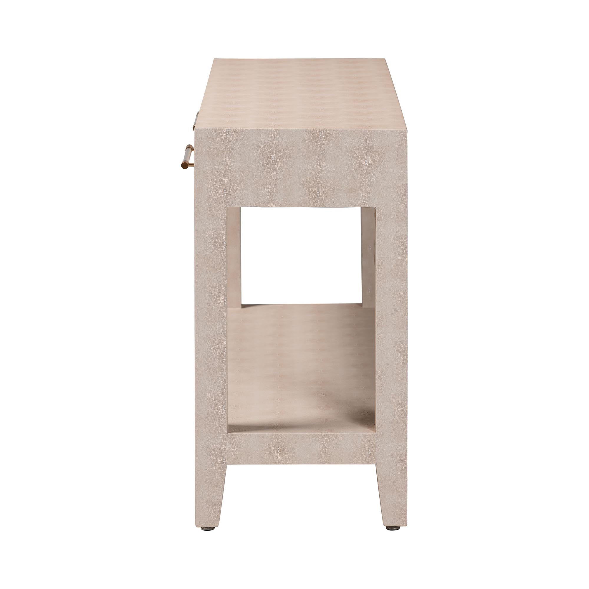Nira Faux Shagreen Console Table