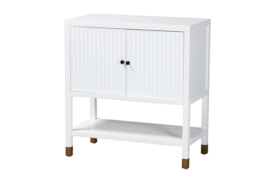 Bali & Pari Aiden Fluted Sideboard 2-Door Accent Storage Cabinet