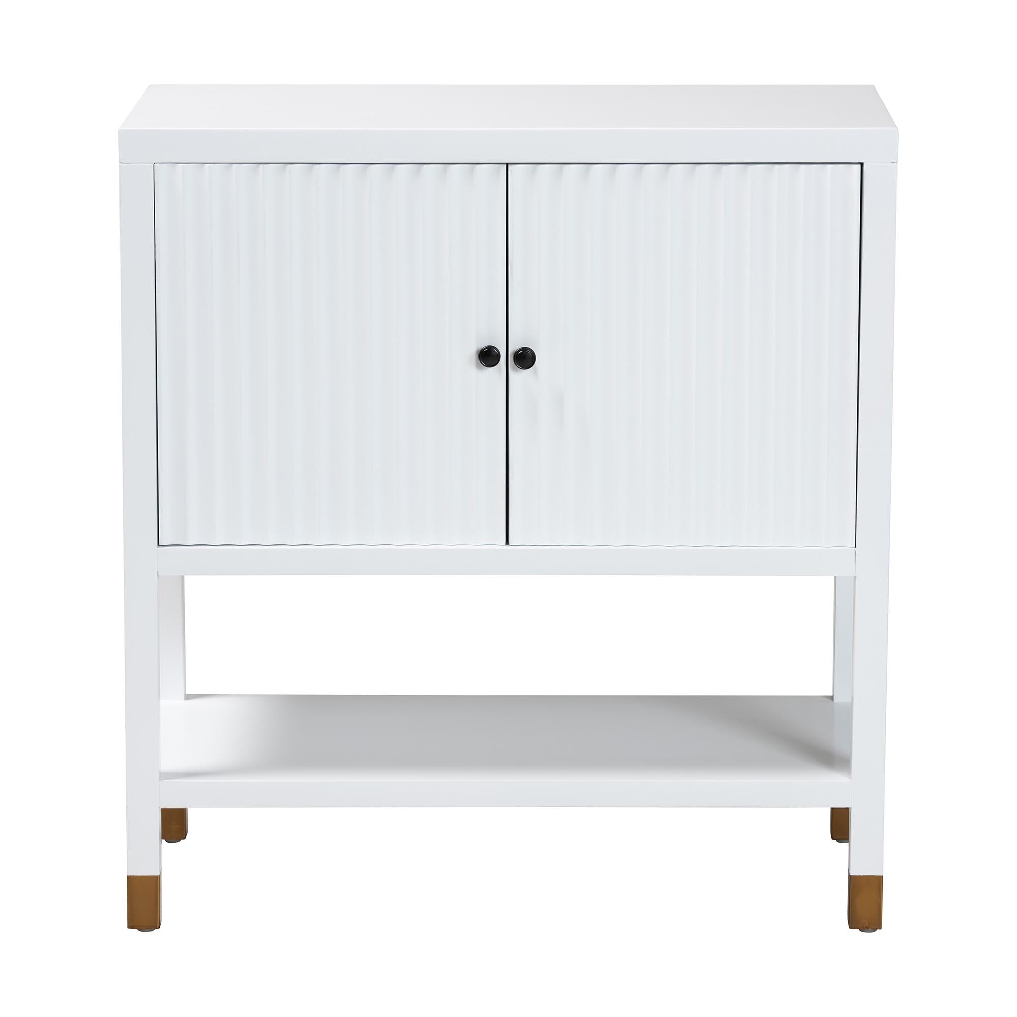 Bali & Pari Aiden Fluted Sideboard 2-Door Accent Storage Cabinet