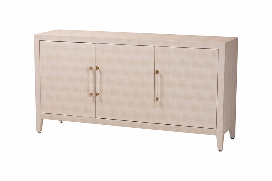 Nira Faux Shagreen Sideboard Contemporary 3-Door Buffet