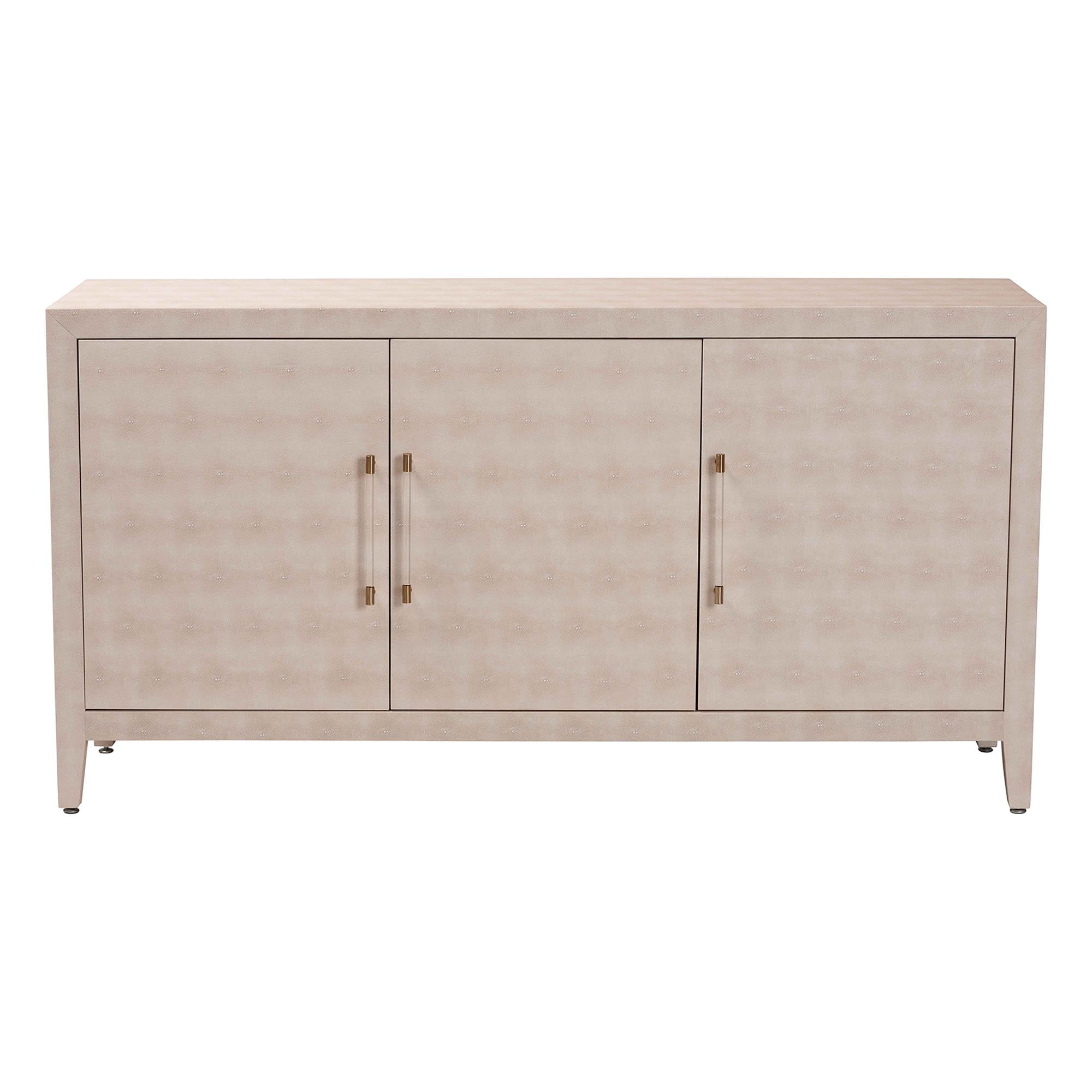 Nira Faux Shagreen Sideboard Contemporary 3-Door Buffet
