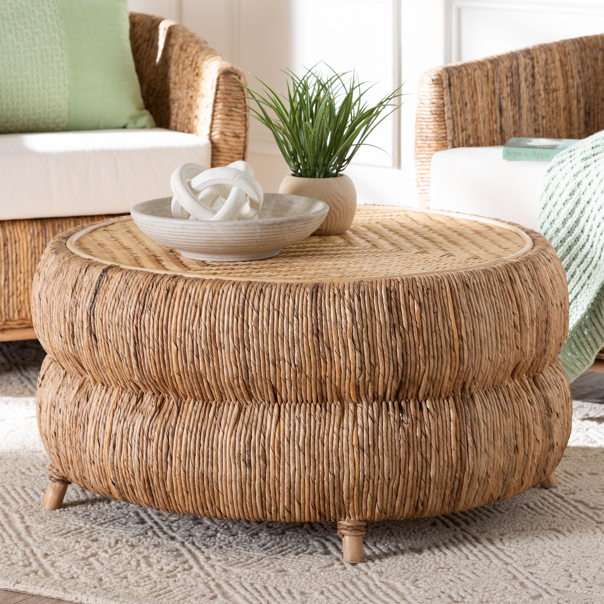Bali & Pari Roma Rattan and Seagrass Coffee Table