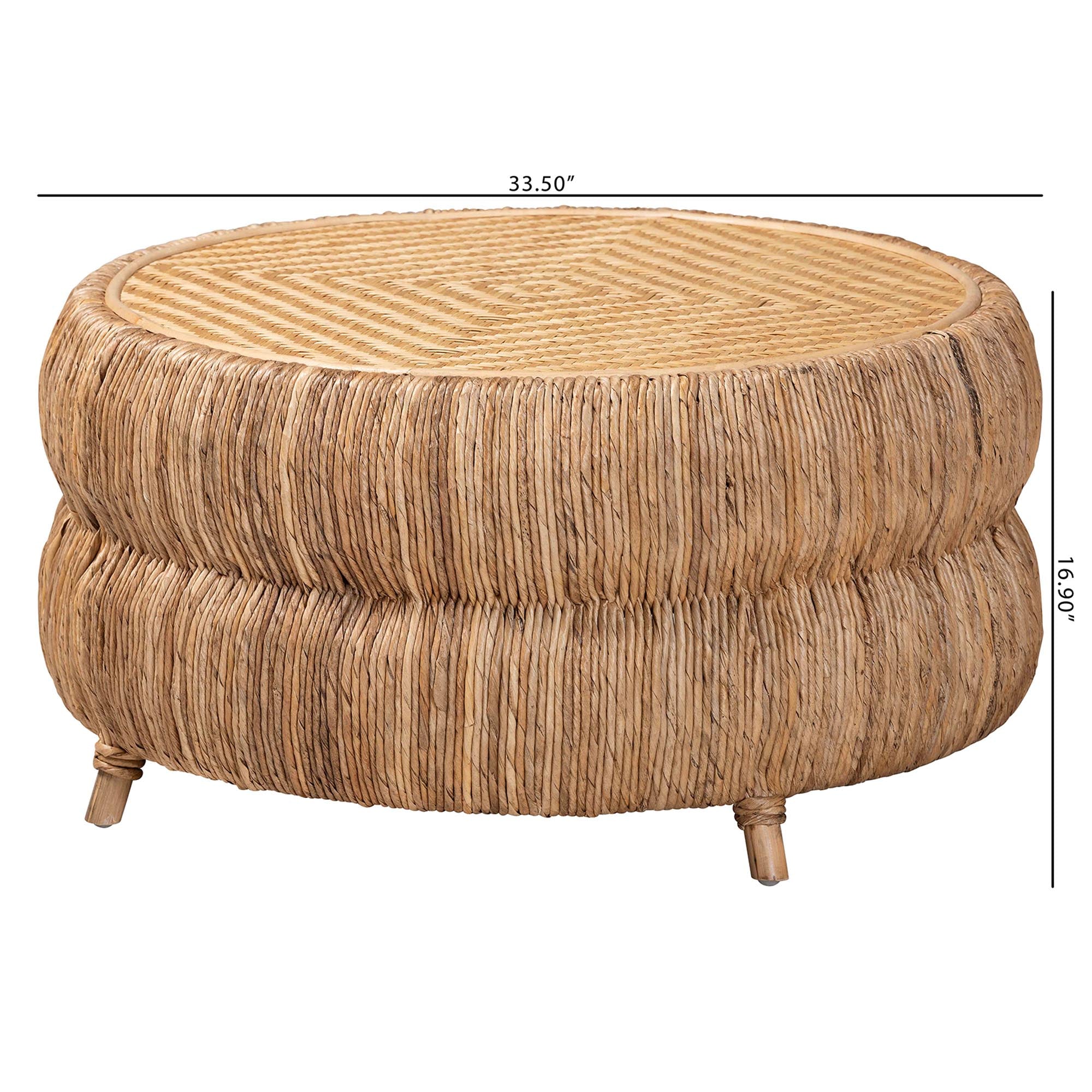 Bali & Pari Roma Rattan and Seagrass Coffee Table