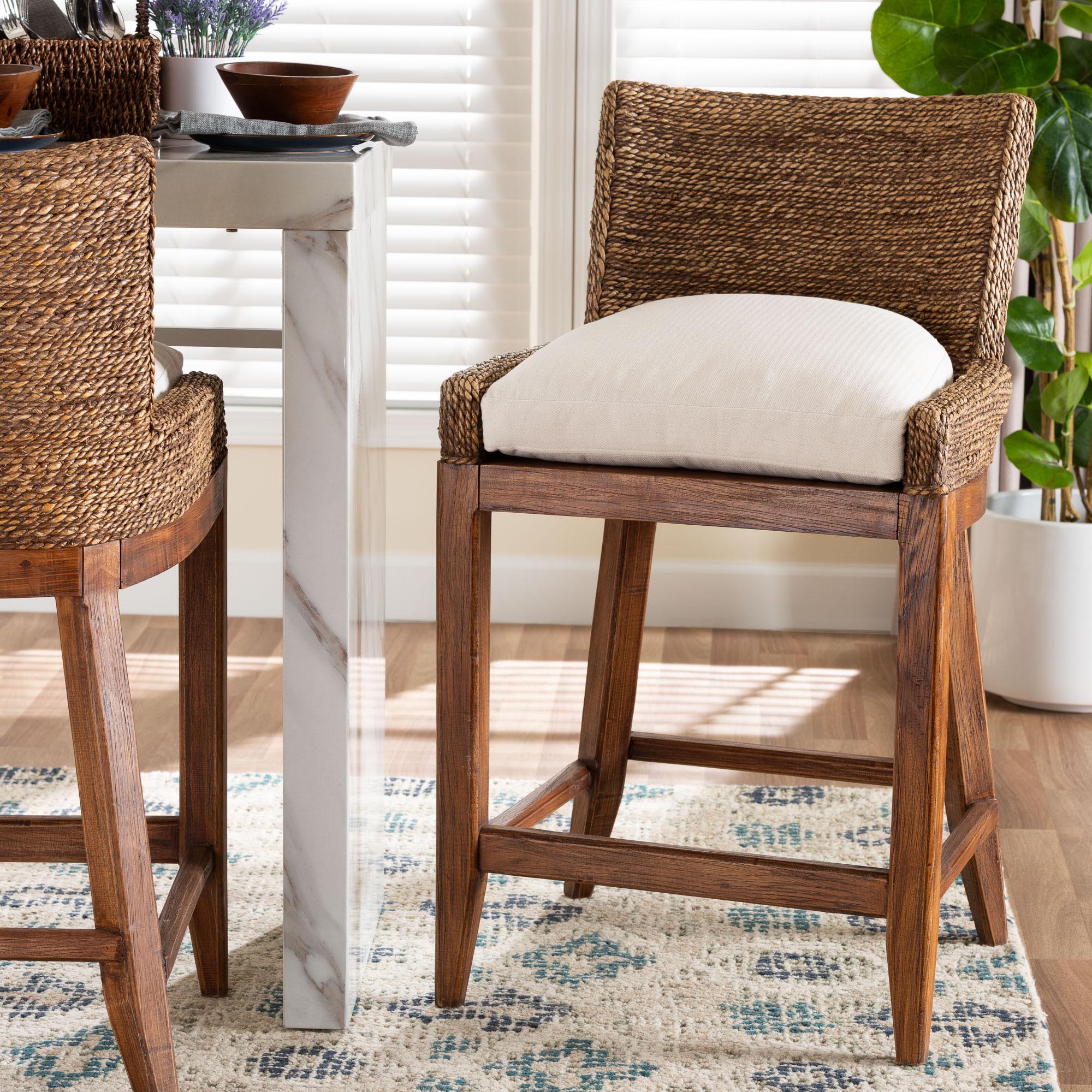 Bali & Pari Ridley Seagrass Counter Stool