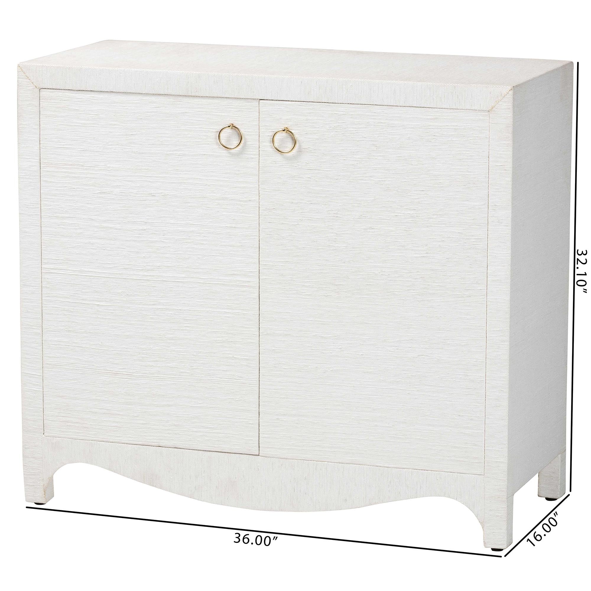 Bali & Pari Ximena Grasscloth Storage Cabinet
